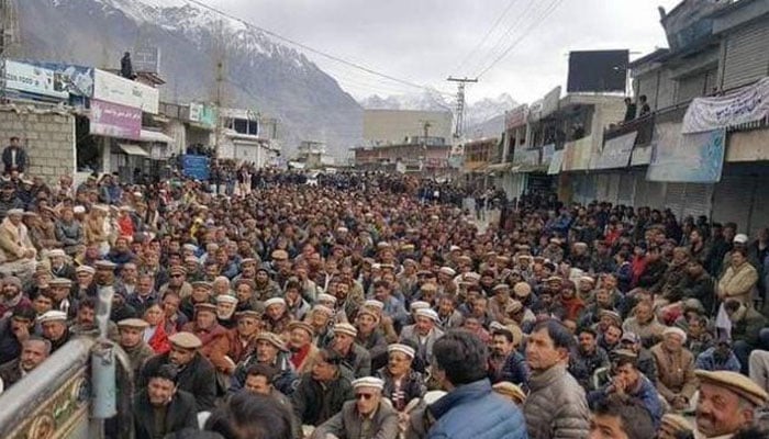 Gilgit Announcement to continue the sit-in until the Charter of Demand is implemented