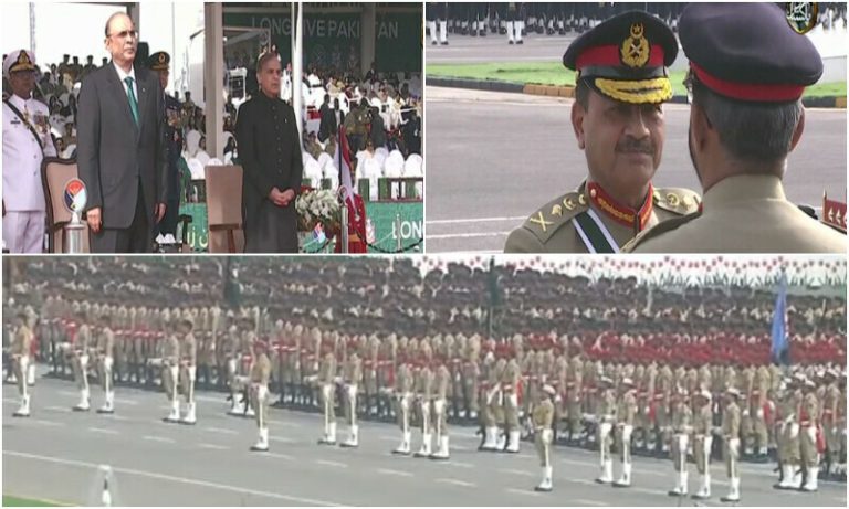 Parade of armed forces continues in Shakarparian Ground, Islamabad