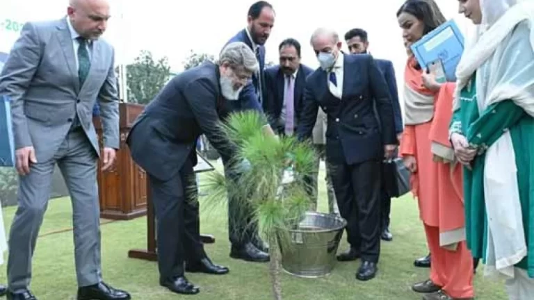 Prime Minister Mian Shehbaz Sharif inaugurated the nationwide tree planting campaign for clean and green Pakistan