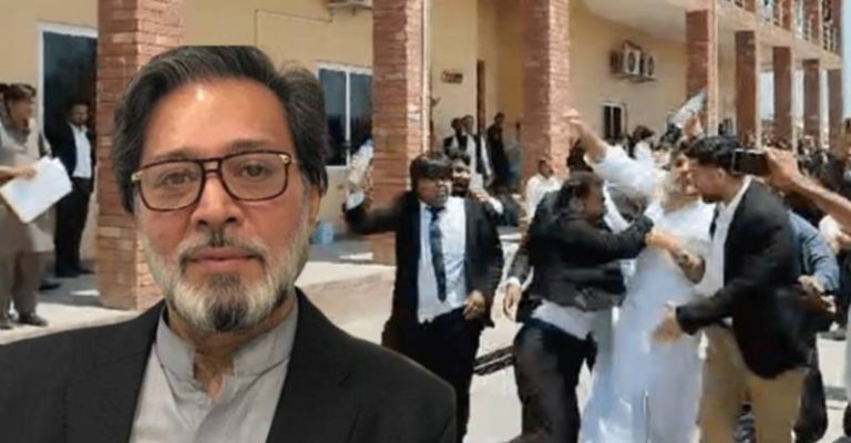 Bushra Bibi's ex-husband attacked by PTI lawyers