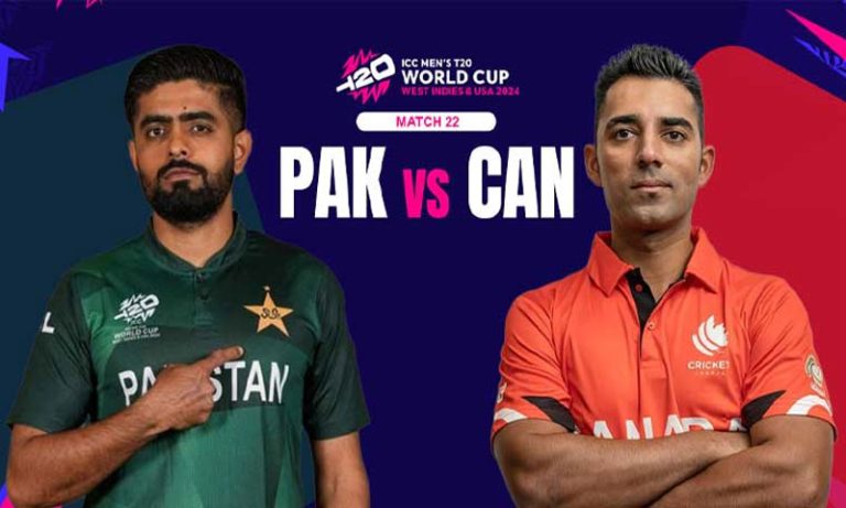 T20 World Cup Teams of Pakistan and Canada will face each other today
