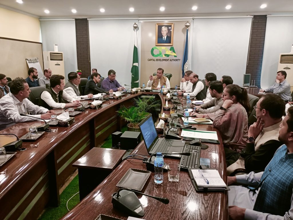 An important meeting chaired by Islamabad Chairman CDA