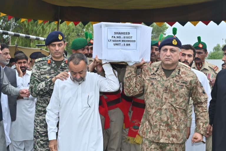 Funeral prayer of Lt. Uzair Mehmood