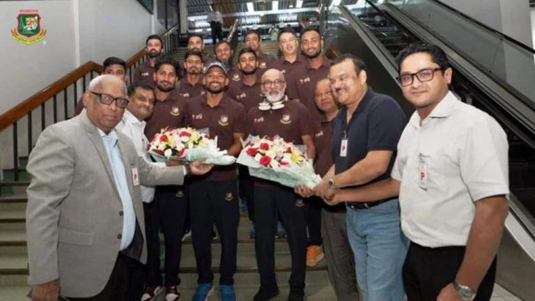 Bangladesh cricket team has returned to their homeland