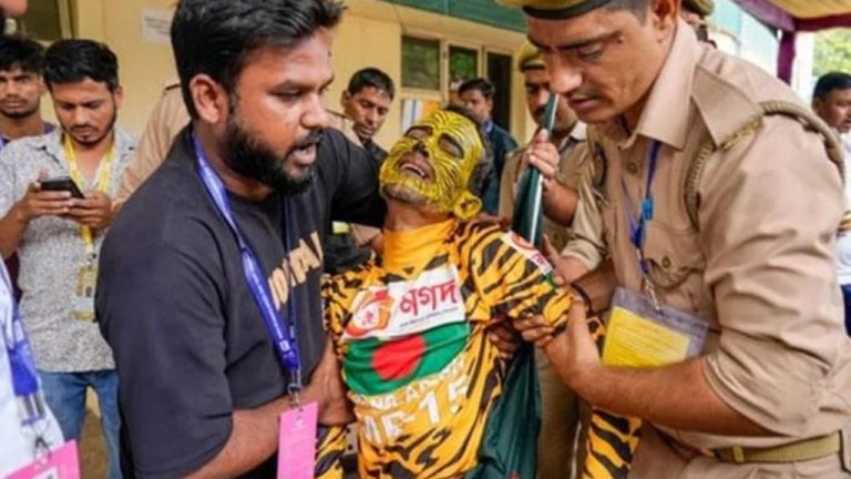 What happened to the Bangladeshi fan at the Indian stadium