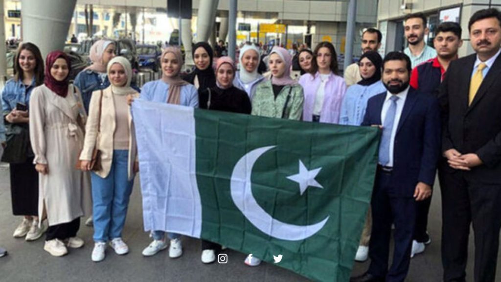 The second batch of Palestinian medical students arrived in Pakistan to complete their studies