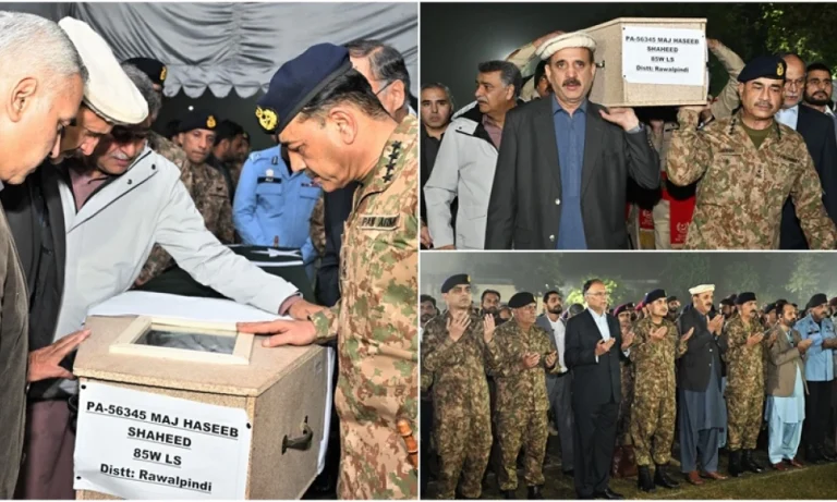 Funeral prayer of Major Muhammad Haseeb Shaheed