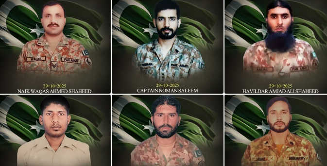 کرم میں سکیورٹی فورسز کی کارروائی، 7 دہشتگرد ہلاک، فائرنگ کے تبادلے میں کیپٹن سمیت 6 جوان شہید Security forces kill 7 terrorists in Kurram operation, 6 soldiers including captain martyred in exchange of fire