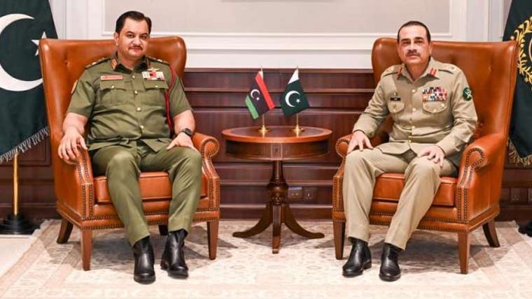 فیلڈ مارشل عاصم منیر سے لیبیا کے نائب کمانڈر انچیف کی ملاقات فیلڈ مارشل عاصم منیر سے لیبیا کے نائب کمانڈر انچیف کی ملاقات
