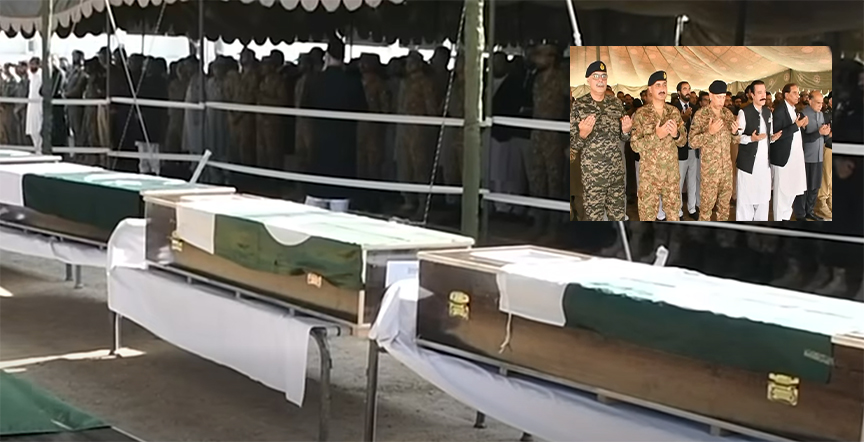 مظفرآباد ہیلی کاپٹر حادثہ: شہداء کی نمازِ جنازہ ادا، جسدِ خاکی آبائی علاقوں کو روانہ