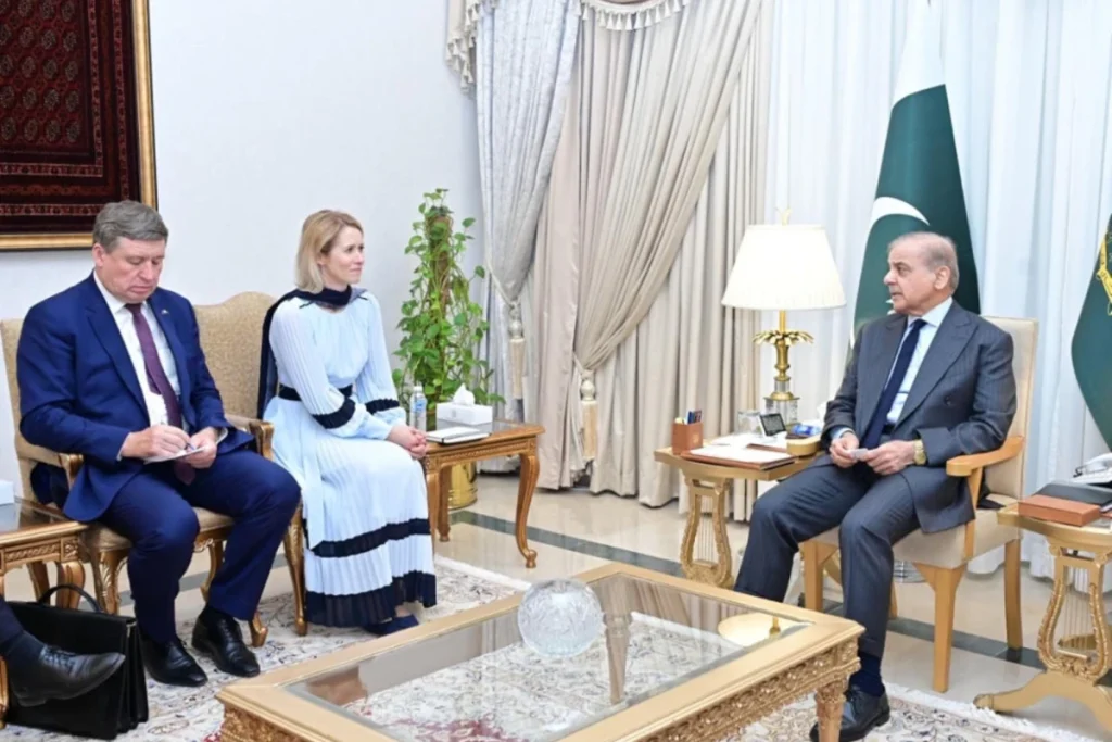 وزیراعظم شہبازشریف اور یورپی یونین کی نمائندہ کایا کالاس کی ملاقات، یورپی یونین کے ساتھ تجارت، سرمایہ کاری بڑھانے کے عزم کا اعادہ