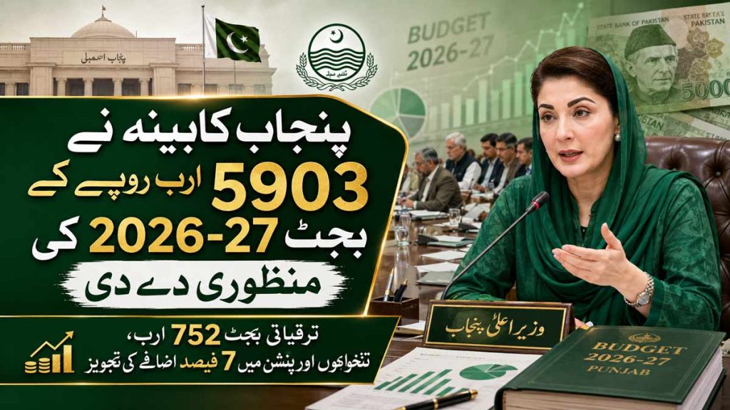 پنجاب بجٹ 2026-27 کی منظوری، حجم 5903 ارب روپے