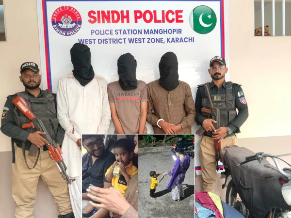منگھوپیر کے قریب 2 سالہ بچے کے اغوا میں ملوث 3 ملزمان گرفتار