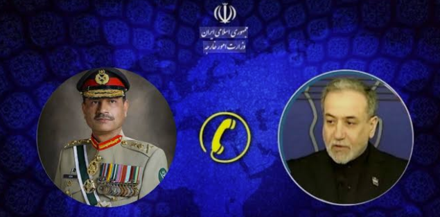 فیلڈ مارشل عاصم منیر سے ایرانی وزیر خارجہ عباس عراقچی کا ٹیلیفونک رابطہ، علاقائی صورتحال پر غور Iranian Foreign Minister Abbas Araghchi holds a telephone conversation with Field Marshal Asim Munir; regional situation discussed.